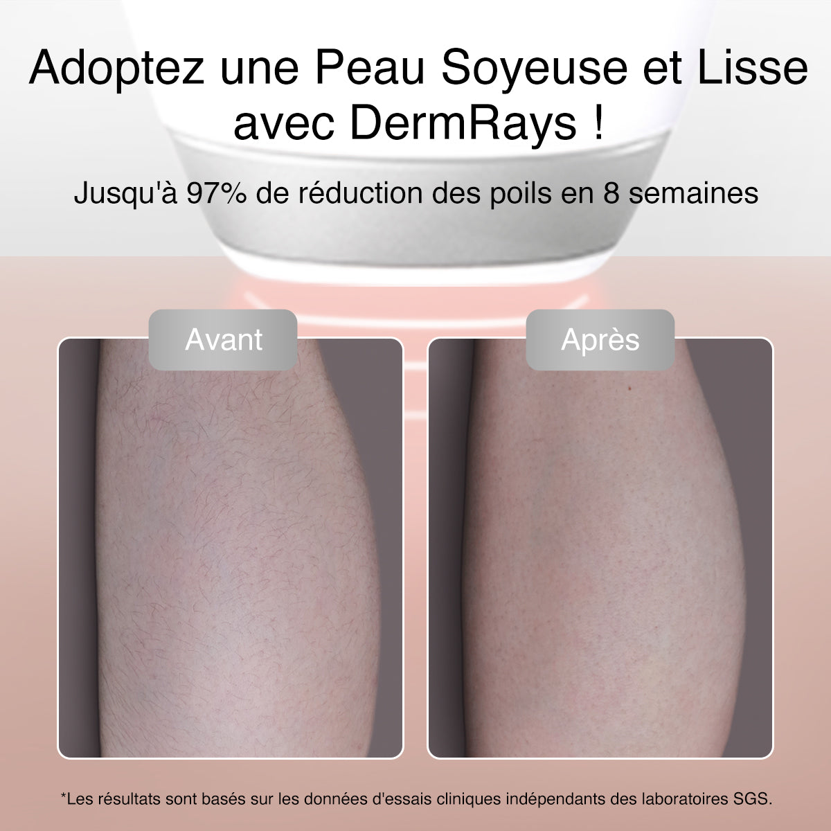 DermRays V8S laser hair removal, the most powerful up to 27 days, for men and women