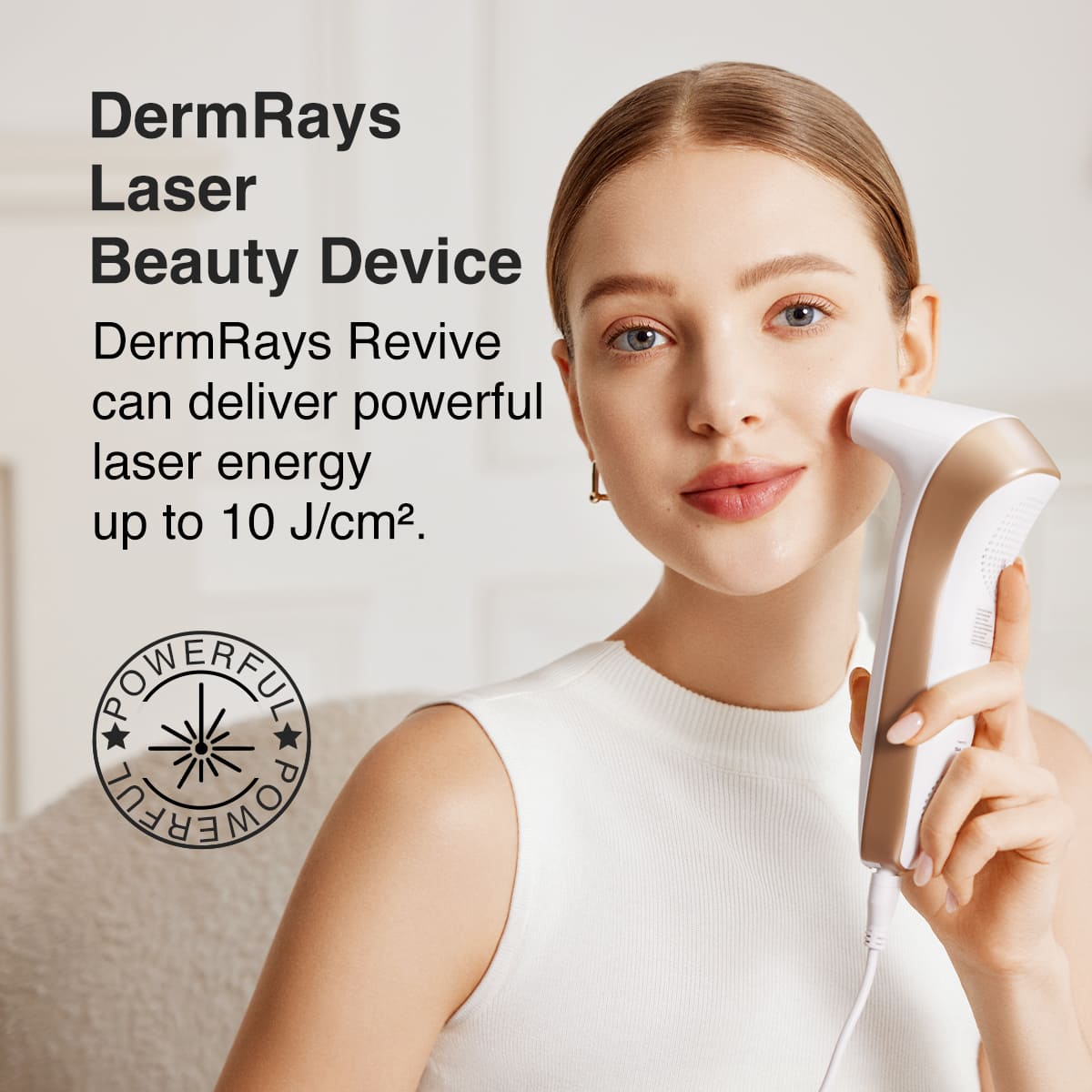 DermRays Ravive Laser de Soin de la Peau pour Anti-Âge, Brille comme Jamais Auparavant